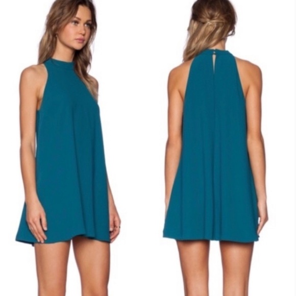 Lovers + Friends Dresses & Skirts - LOVERS & FRIENDS Teal Blue Mini Halter Swing Dress